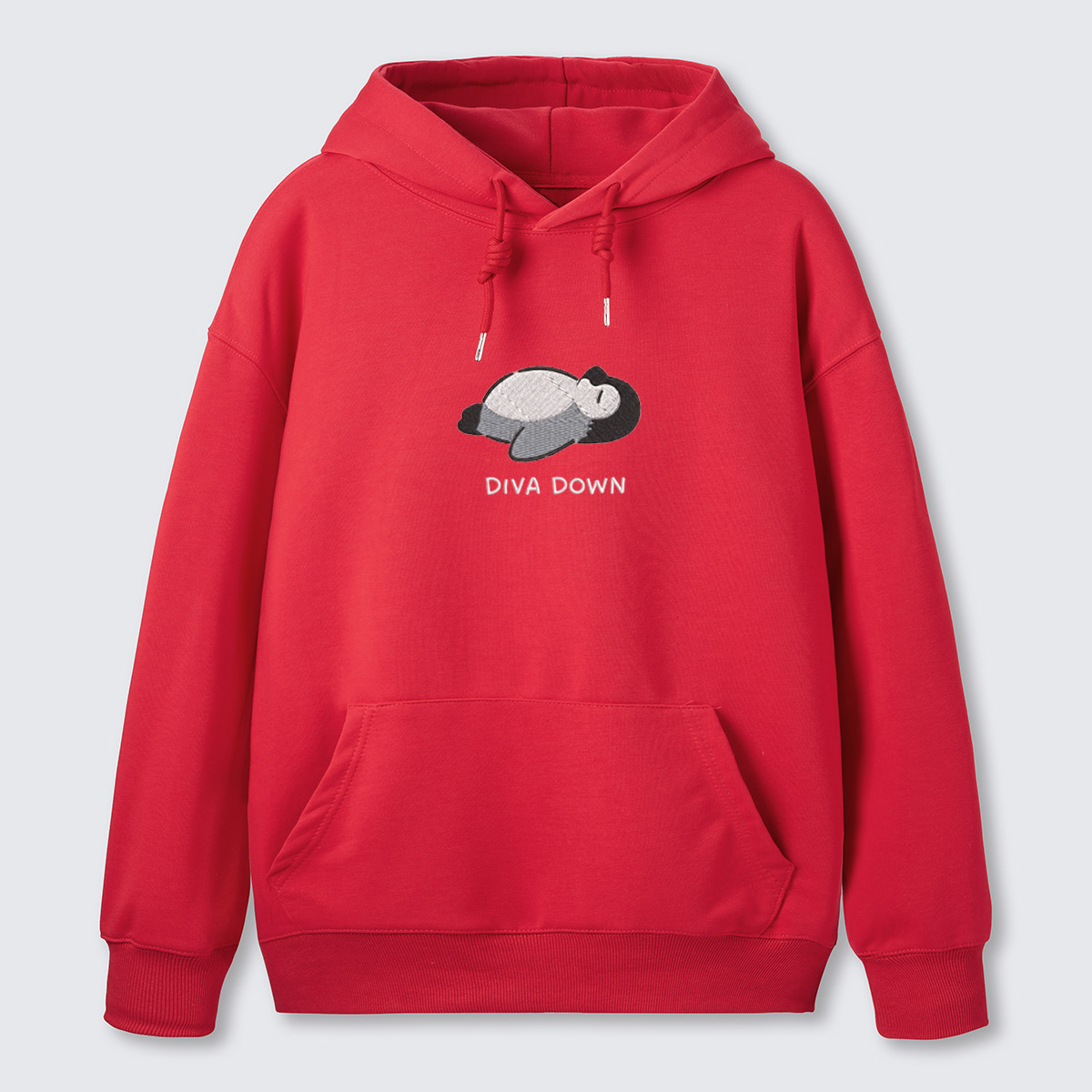 Sleeping Penguin Embroidered Cotton Hoodie