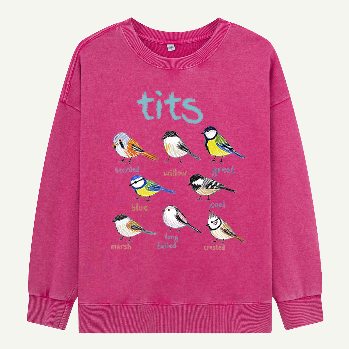 Meet the Tits Bird Guide Washed Sweatshirts