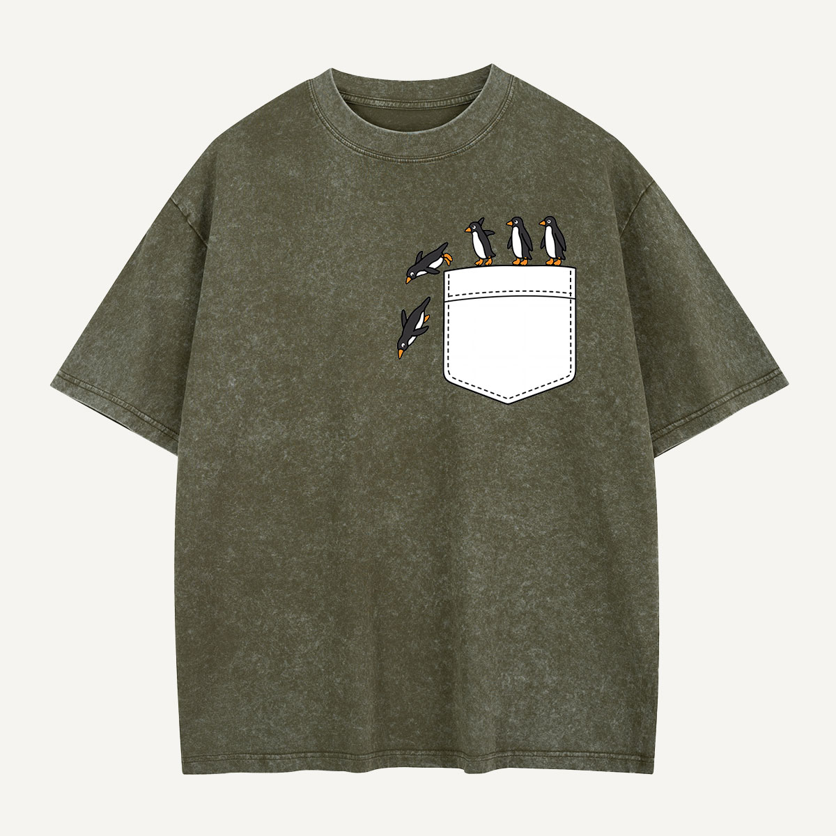 Seasonal Support Penguins Weather Lineup Washed T-Shirt