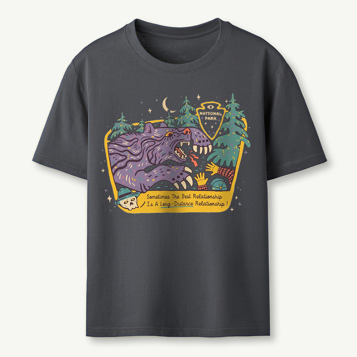 Vintage Bear Forest Nation Park After Dark T-Shirt
