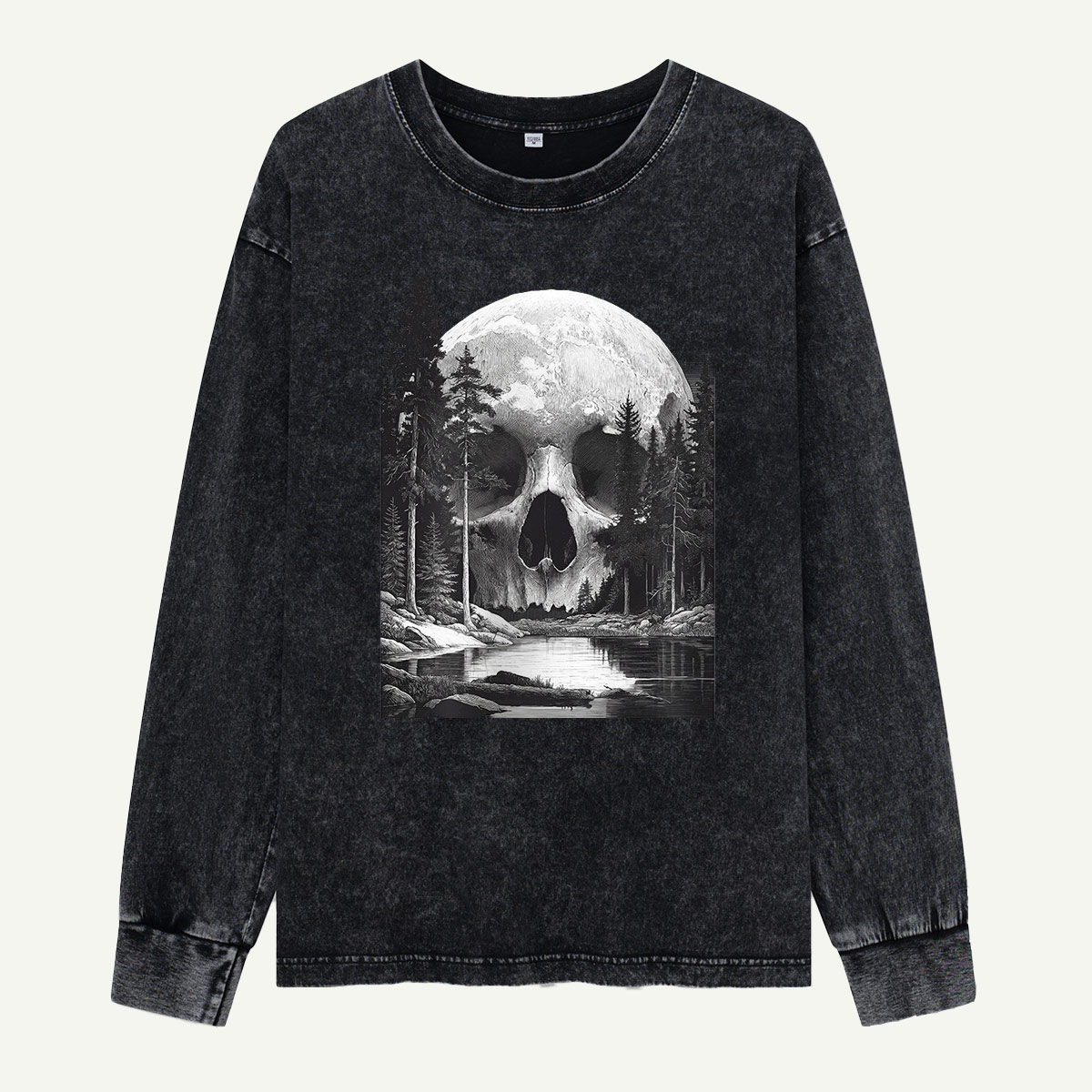 The Forest Under a Giant Skull Washed Long Sleeves