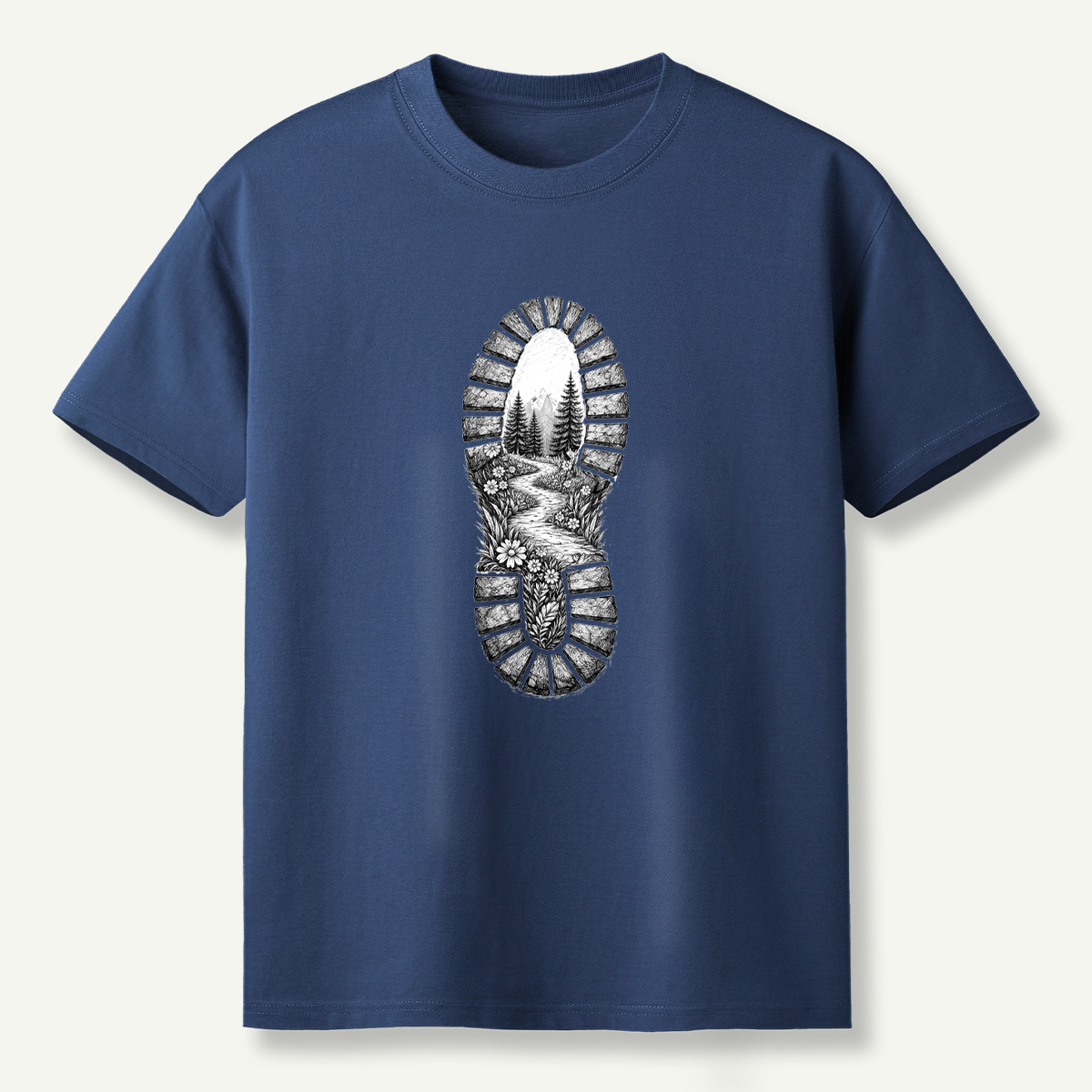 Hiking Boot Trail Sole Print T-Shirt