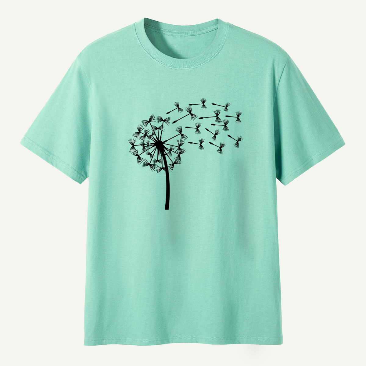 Dandelion Seeds Line Art T-Shirt