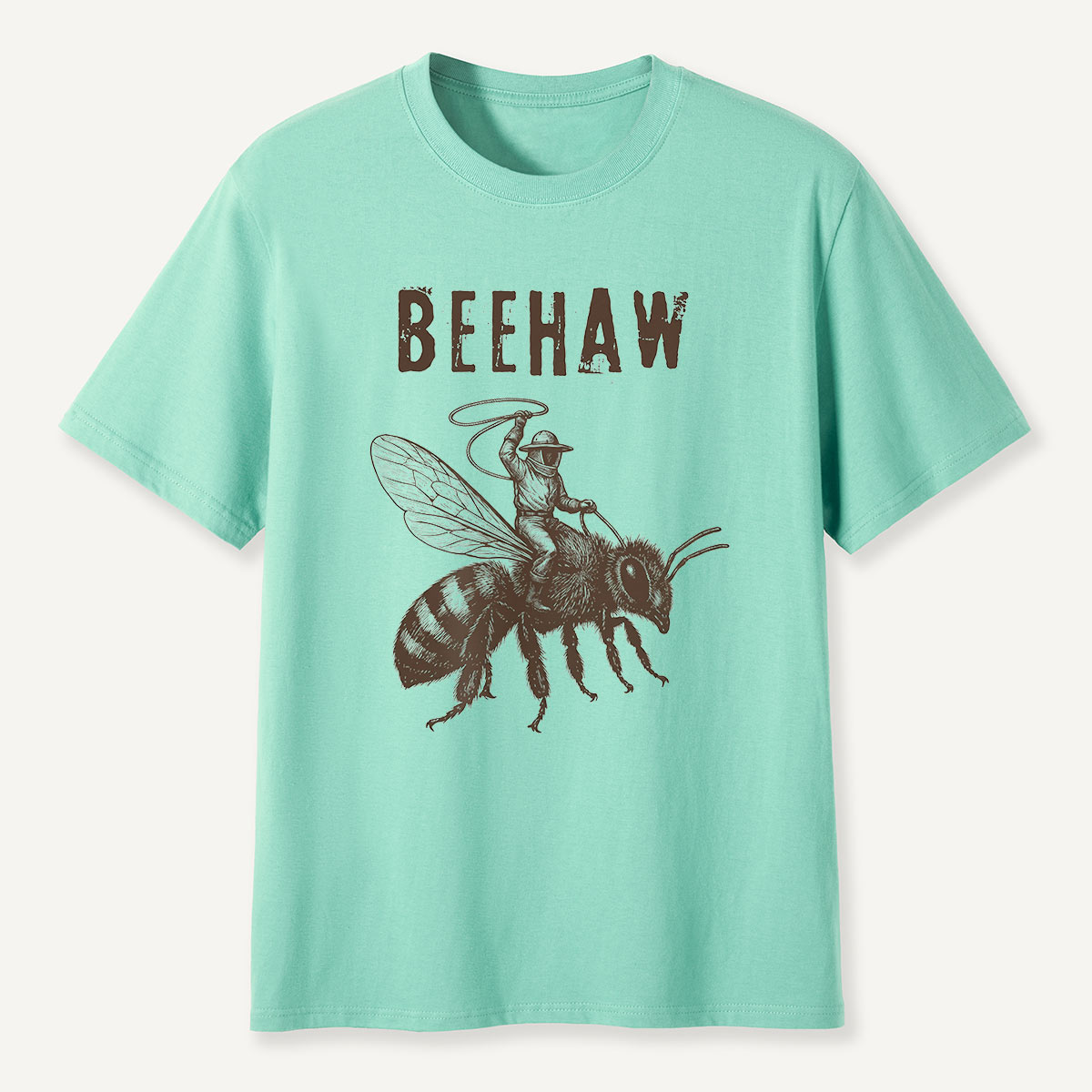 Beehaw Cowboy Riding Bee T-Shirt