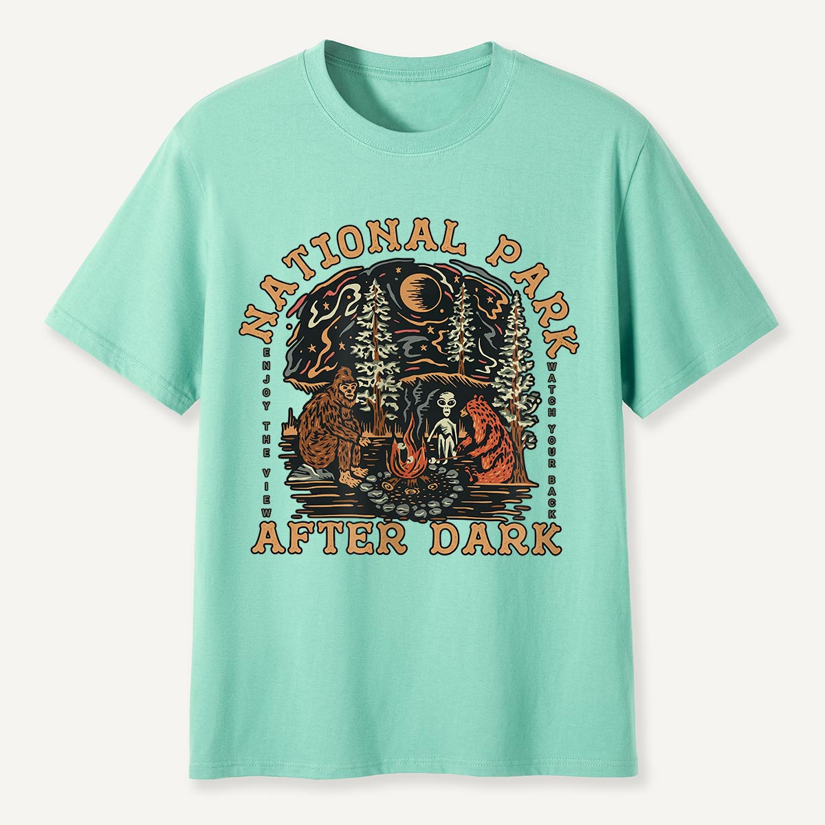 National Park After Dark Campfire Night T-Shirt