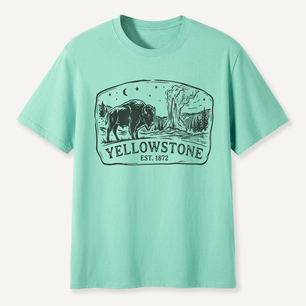 Yellowstone Est. 1872 Bison Geyser T-Shirt