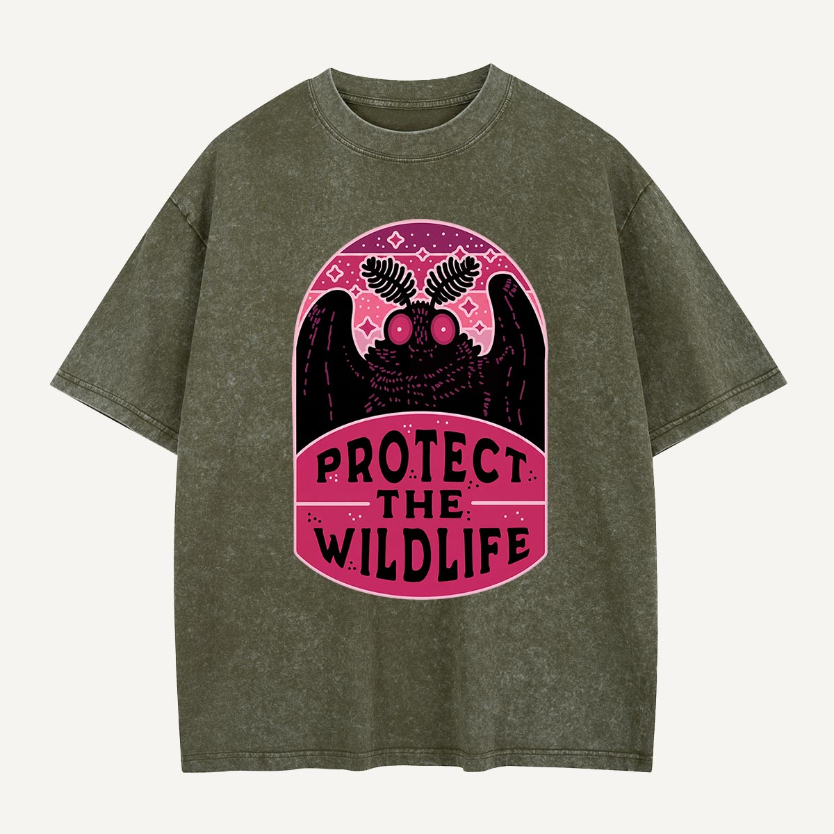 Protect the Wildlife Mothman Washed T-Shirt