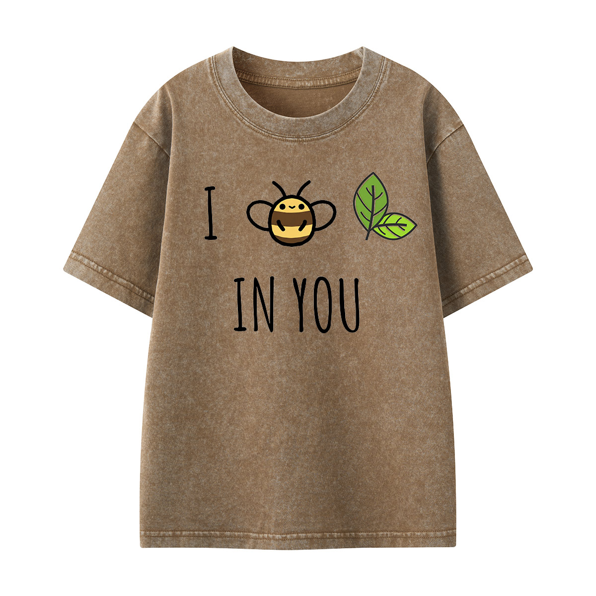 Bee Leaf Pun “I Believe in You” Kids Washed T-Shirt