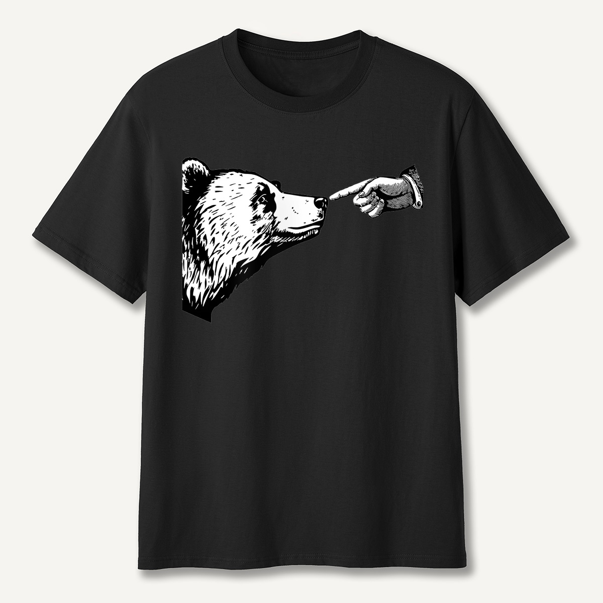 Boop the Bear Funny Line Art T-Shirt