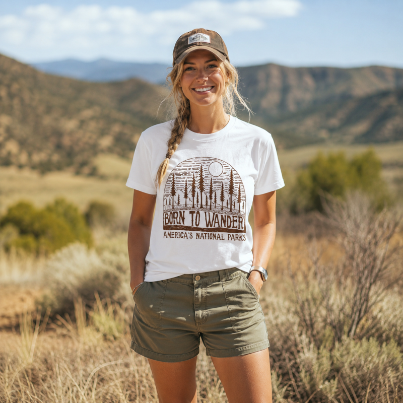Born to Wander America’s National Parks T-Shirt