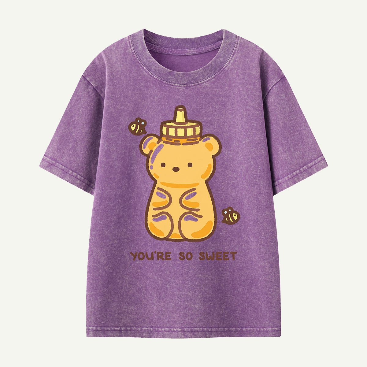 Honey Bear You’re So Sweet Kids Washed T-Shirt