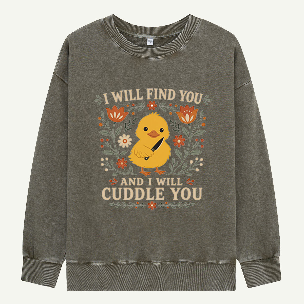 Duckling Cuddle Mission Washed Sweatshirts