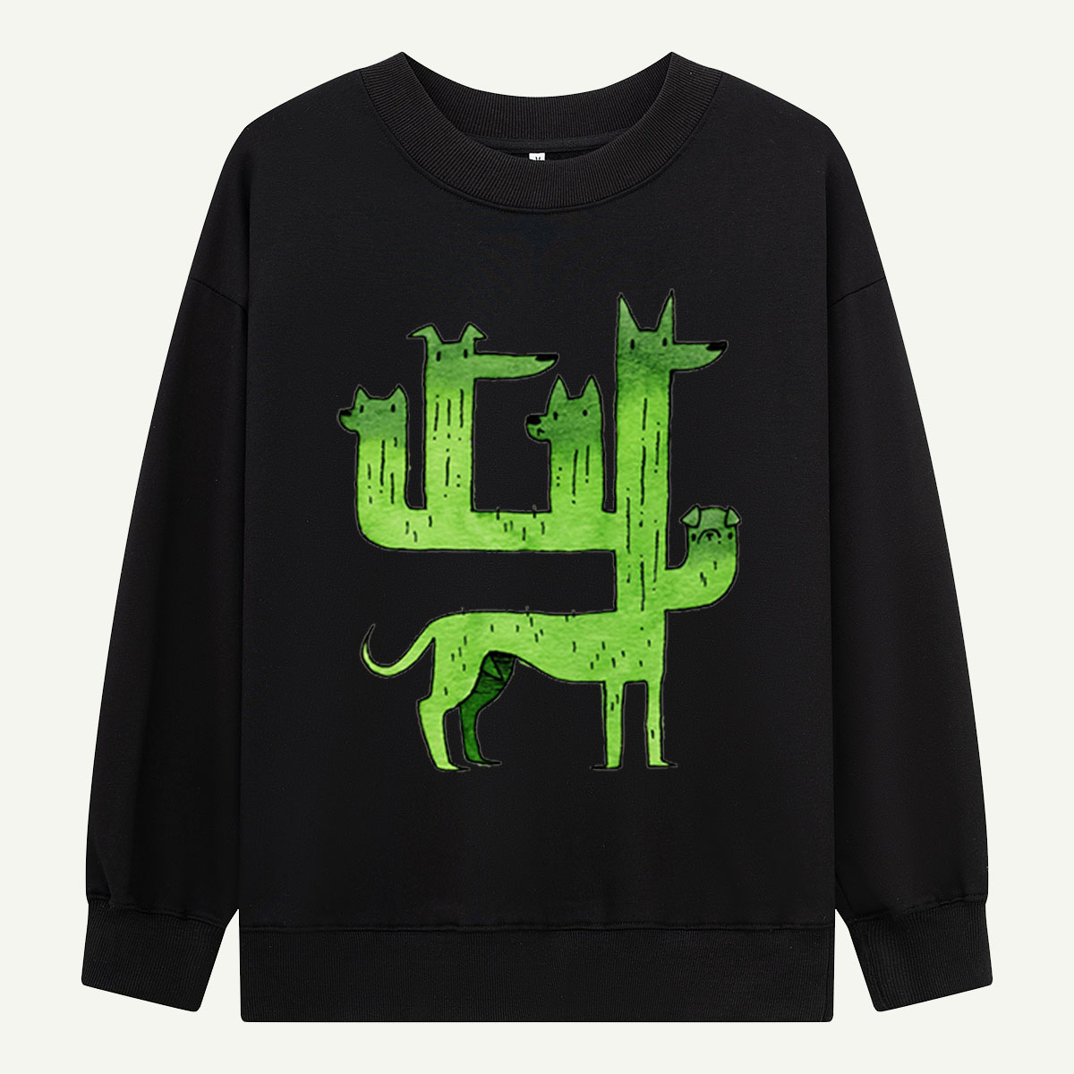 Dog Cactus Form Sweatshirts