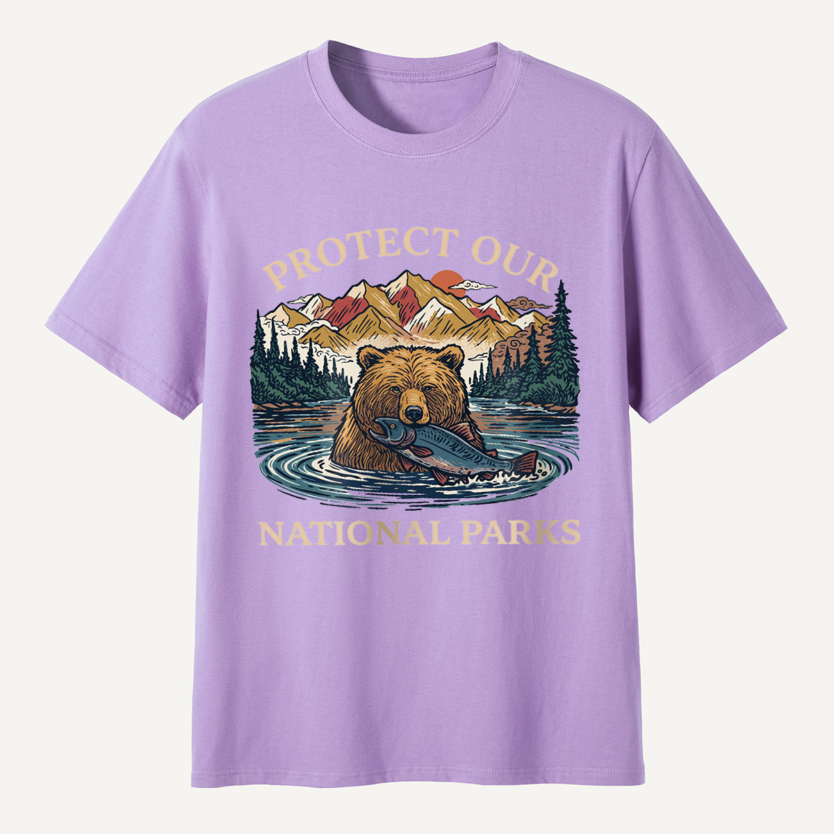 Protect Our National Parks Bear & Salmon T-Shirt