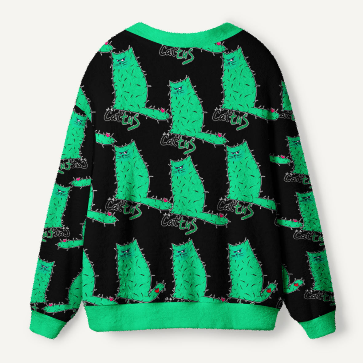 Cat-tus Mood Ugly Cardigan Sweaters