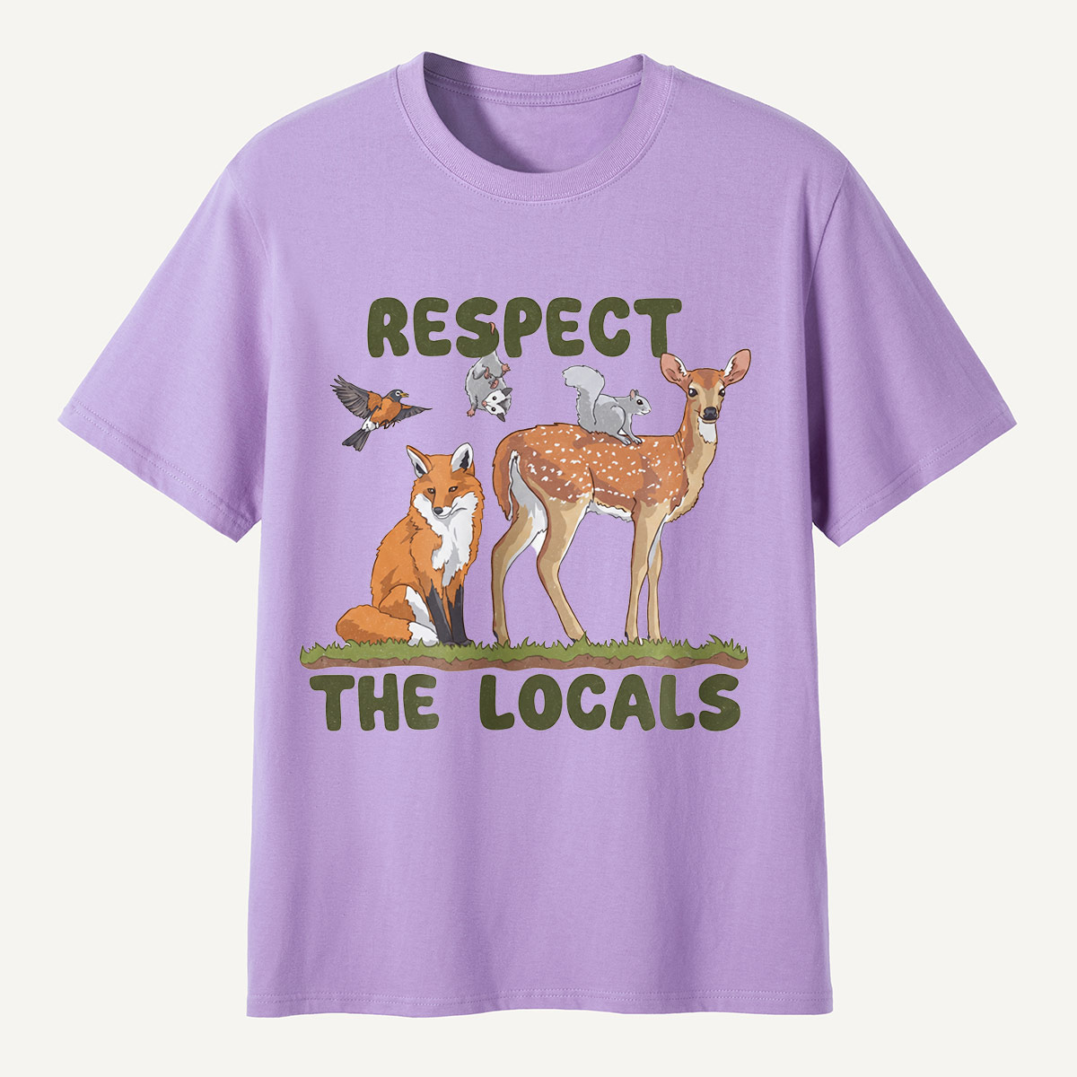 Respect the Locals Forest Animals T-Shirt