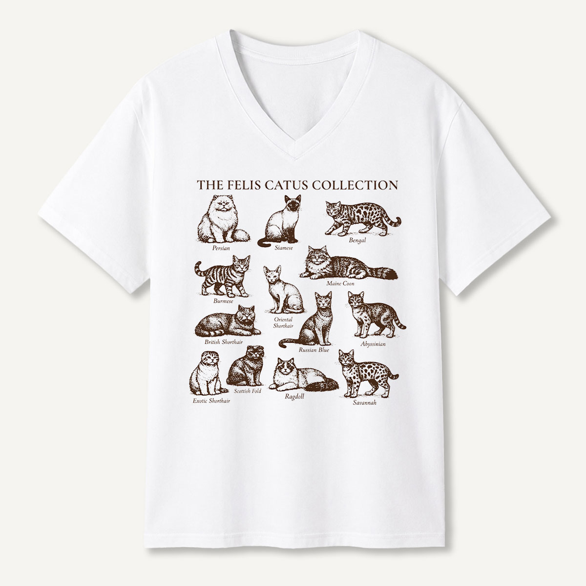 The Big Cats Collection Wildlife Guide V-neck T-Shirt