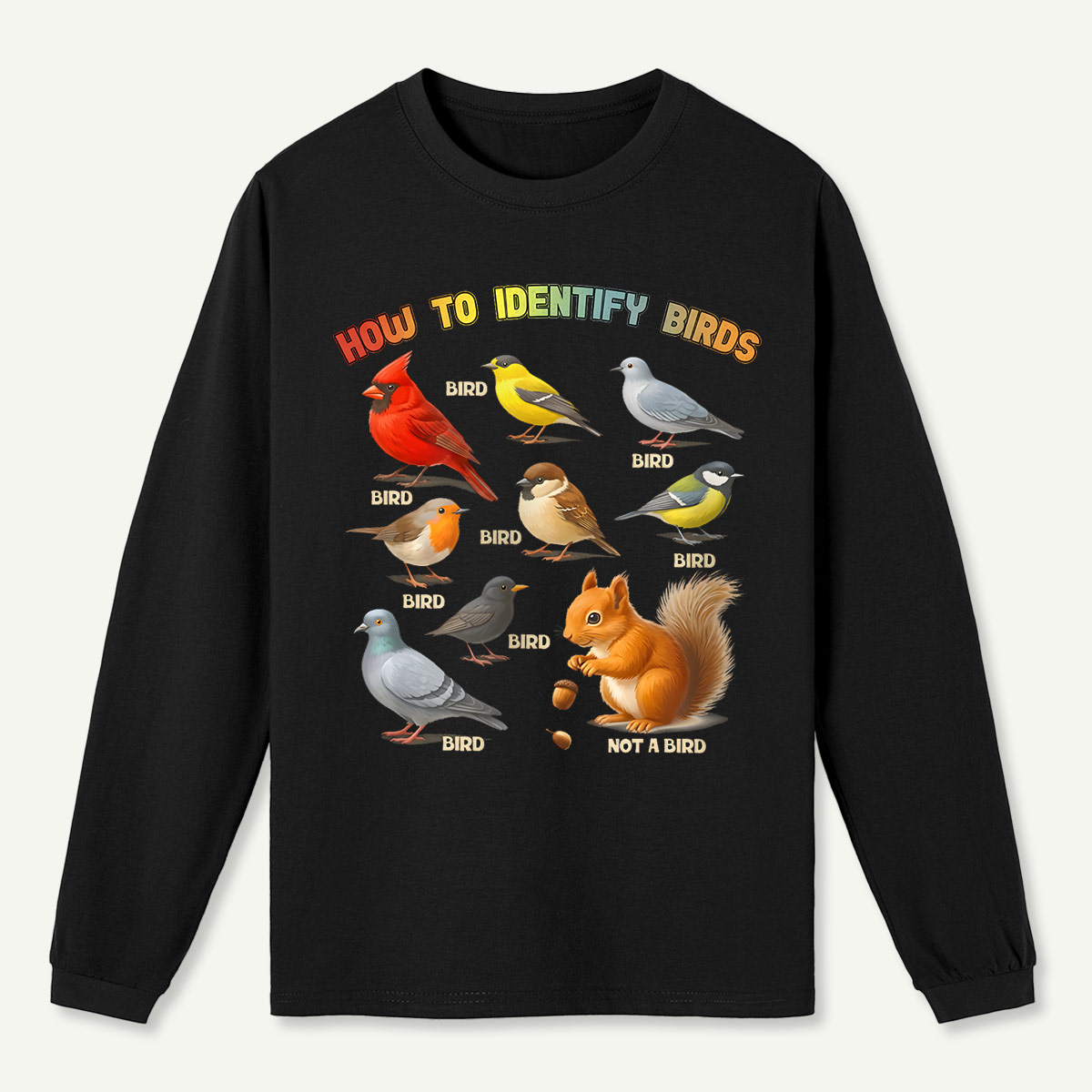 How to Identify Birds Long Sleeve T-Shirt
