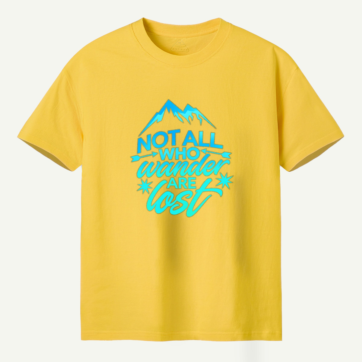 Not All Who Wander Are Lost Mountain Arrow Badge T-Shirt