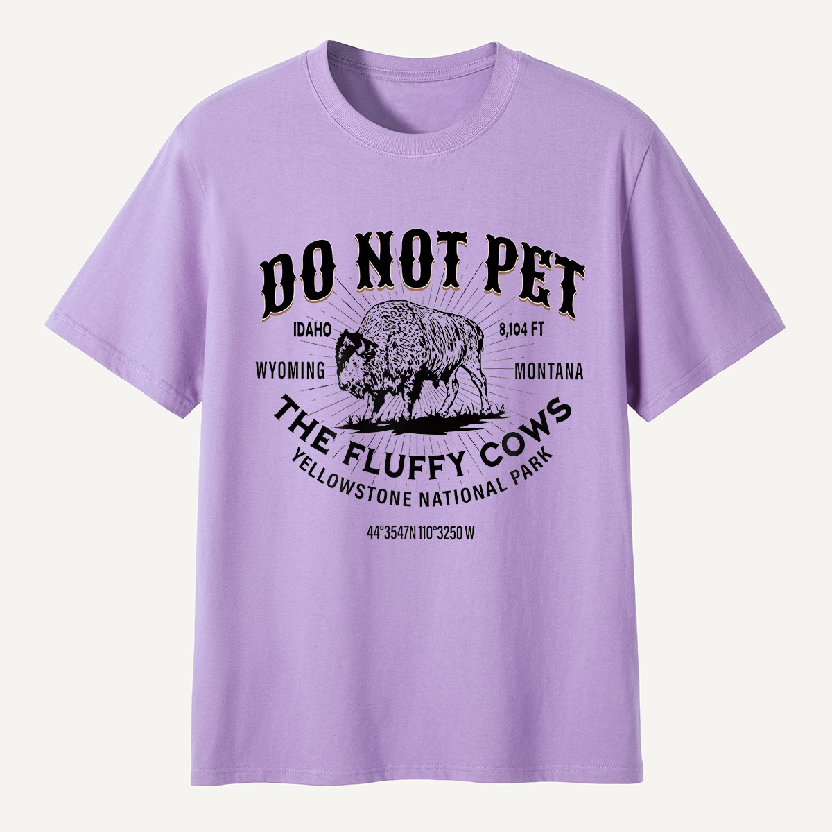 Do Not Pet the Fluffy Cows Yellowstone Coordinates T-Shirt