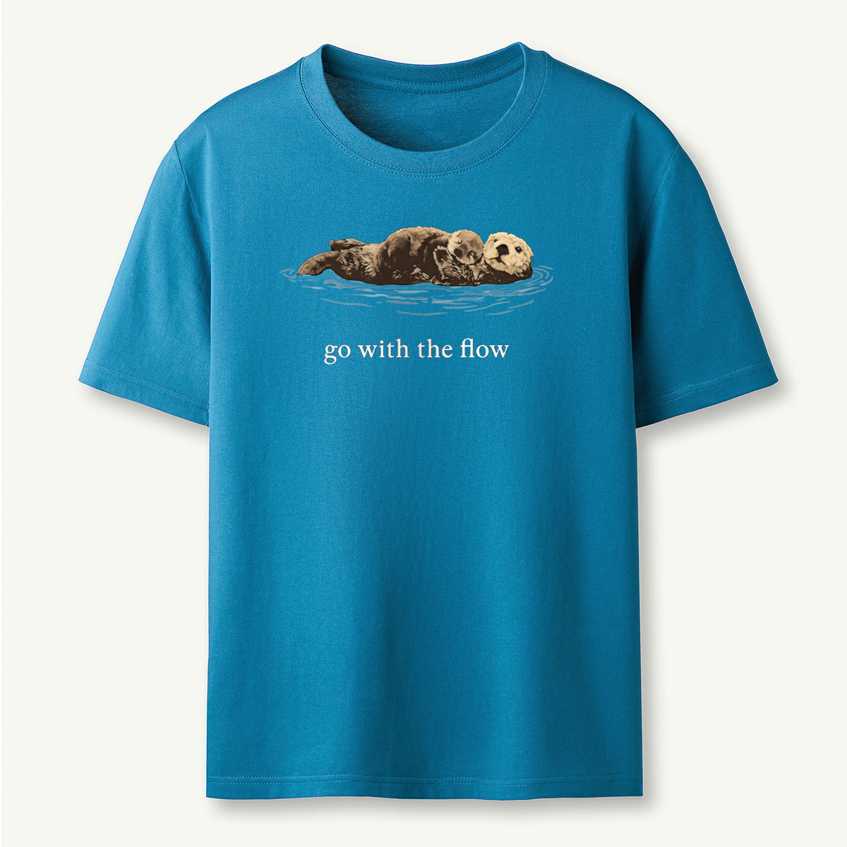 Go With The Flow Sea Otter Wildlife Nature T-Shirt