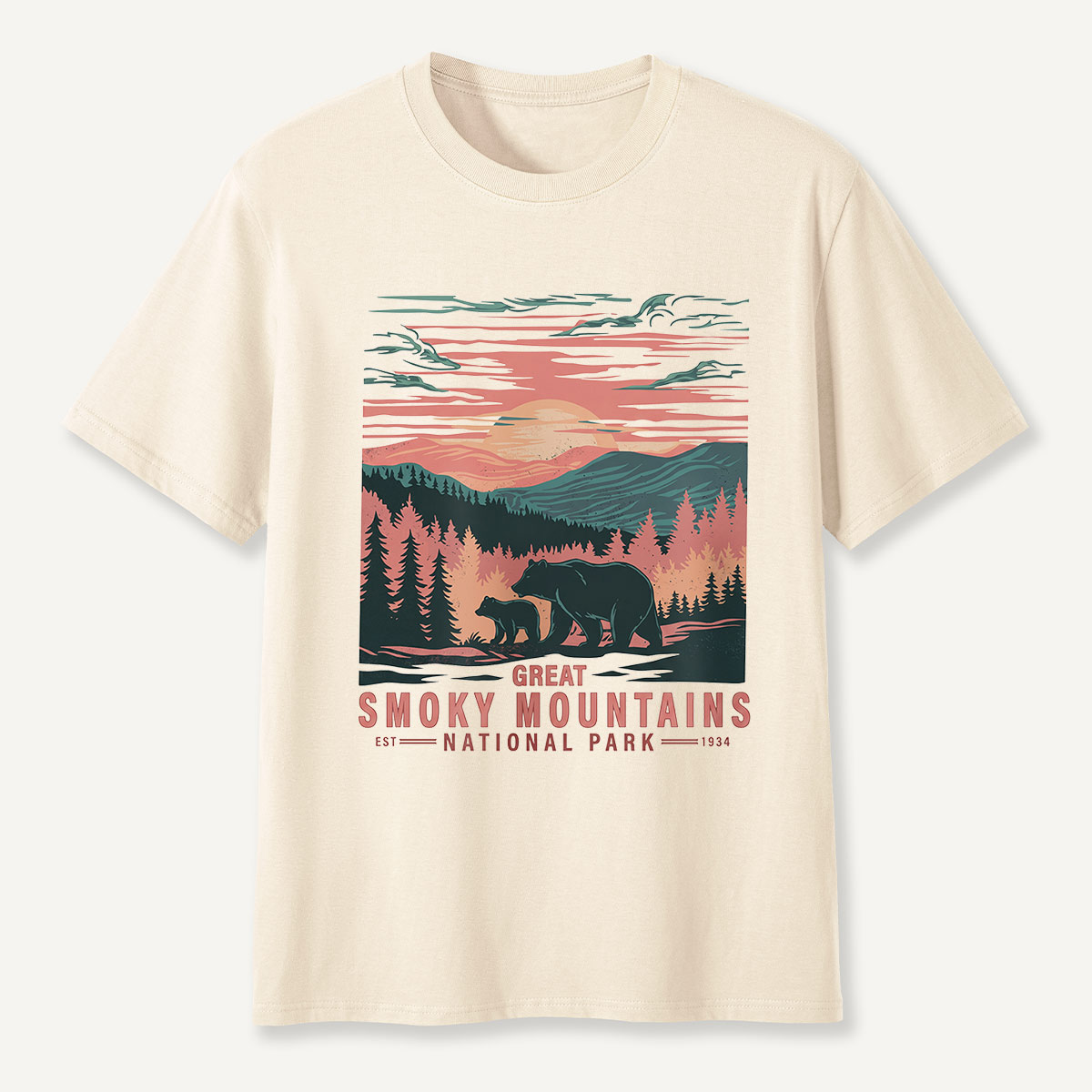 "Great Smoky Mountains National Park Bear Sunset Tee " T-Shirt