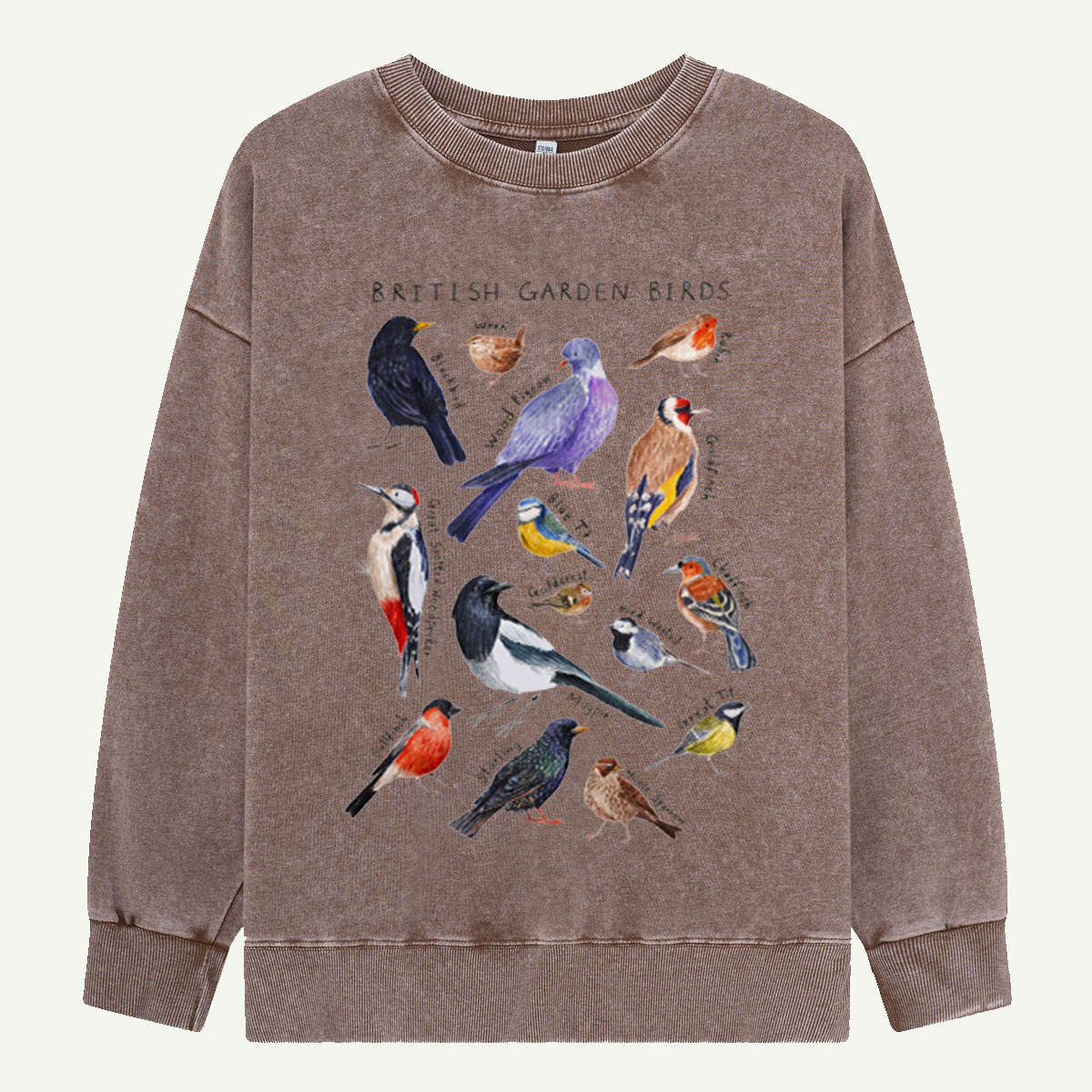 Botanical Garden Birds Wildlife Birdwatching Washed Sweatshirts