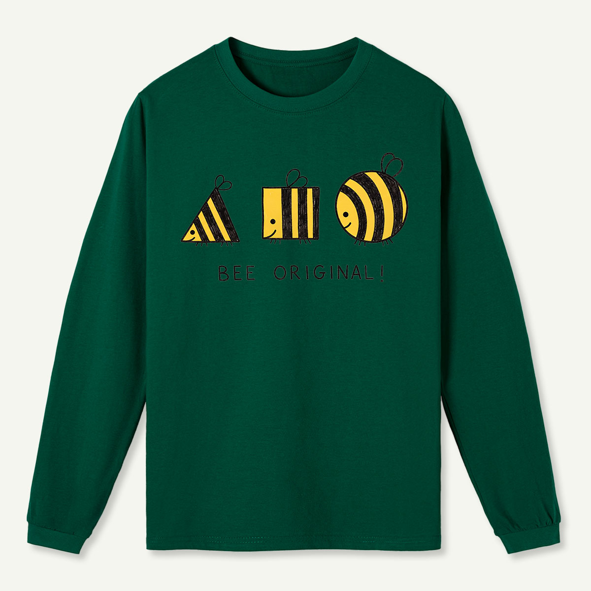 Bee Original Geometric Bees Long Sleeve T-Shirt