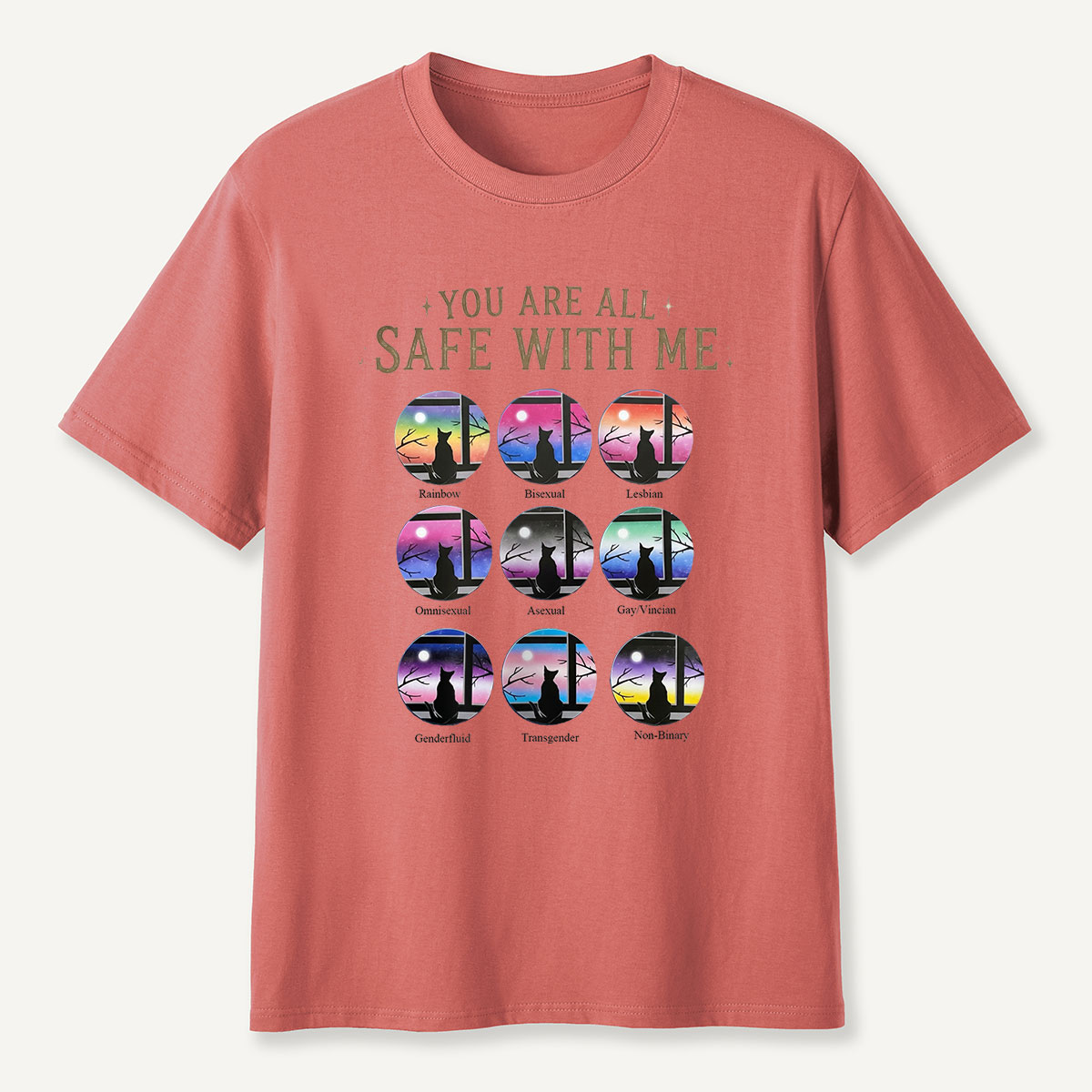 You Are All Safe With Me Cat T‑Shirt