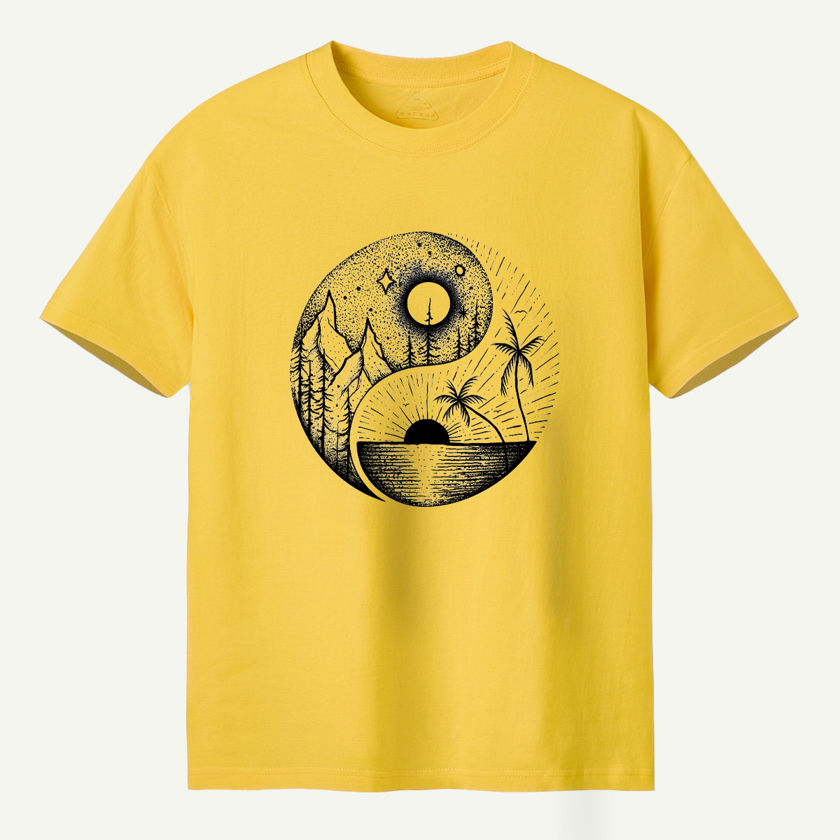 Yin Yang Sun Moon Forest Balance T-Shirt