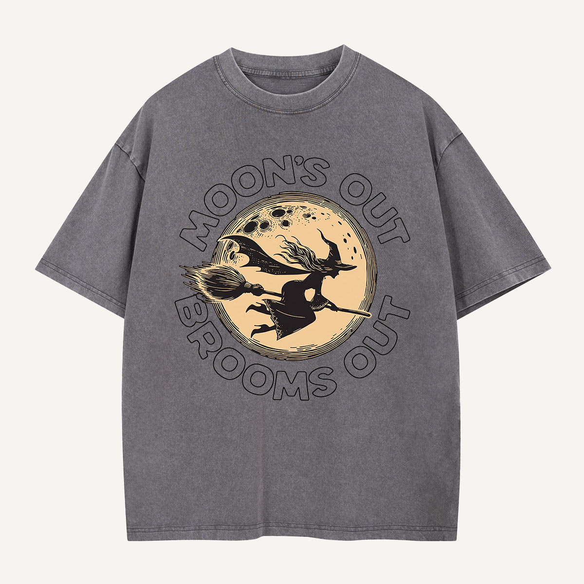 Moon’s Out Brooms Out Washed T-Shirt