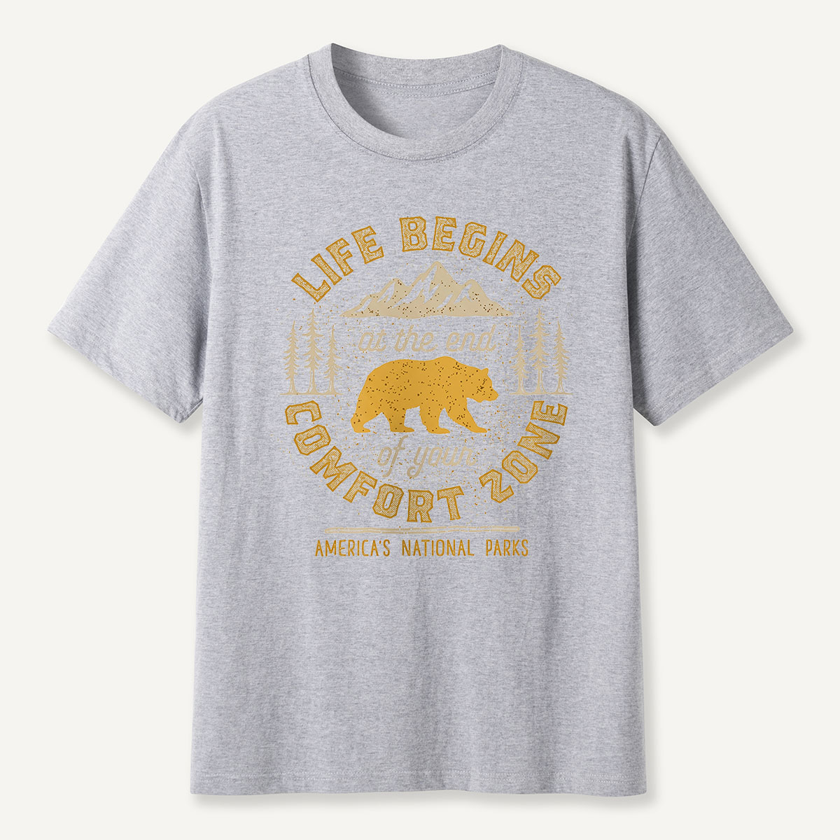 Life Begins at the End of Your Comfort Zone Bear T-Shirt