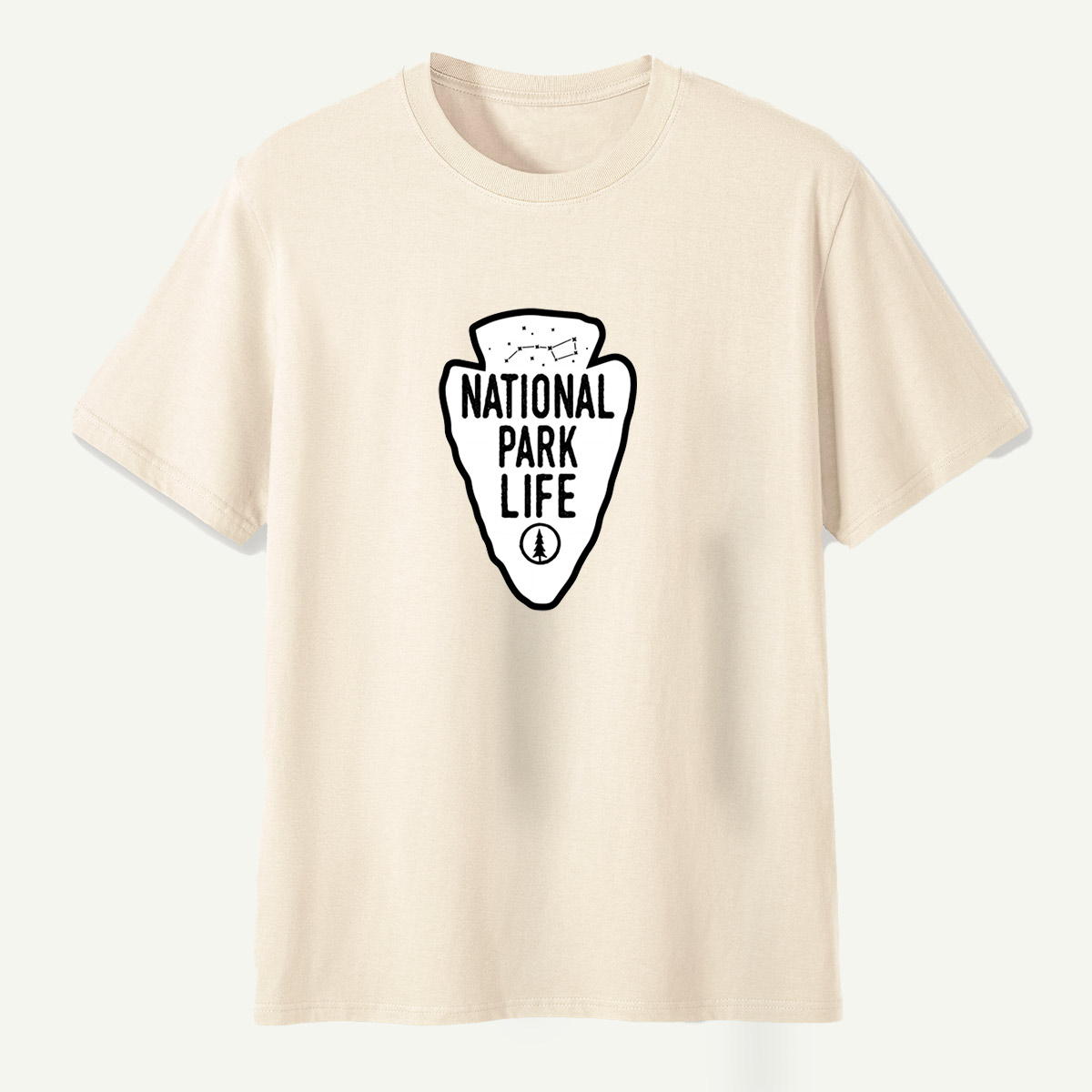 National Park Life Pine Tree Constellation Arrowhead Emblem T-Shirt
