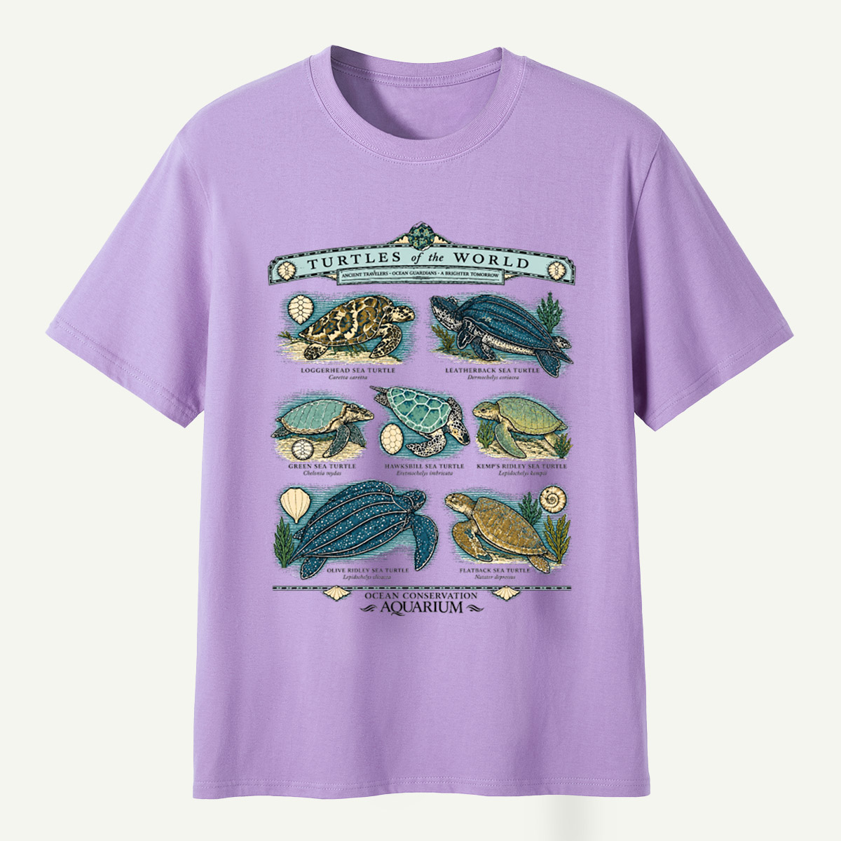 Turtles Of The World Ocean Conservation Field Guide T-Shirt