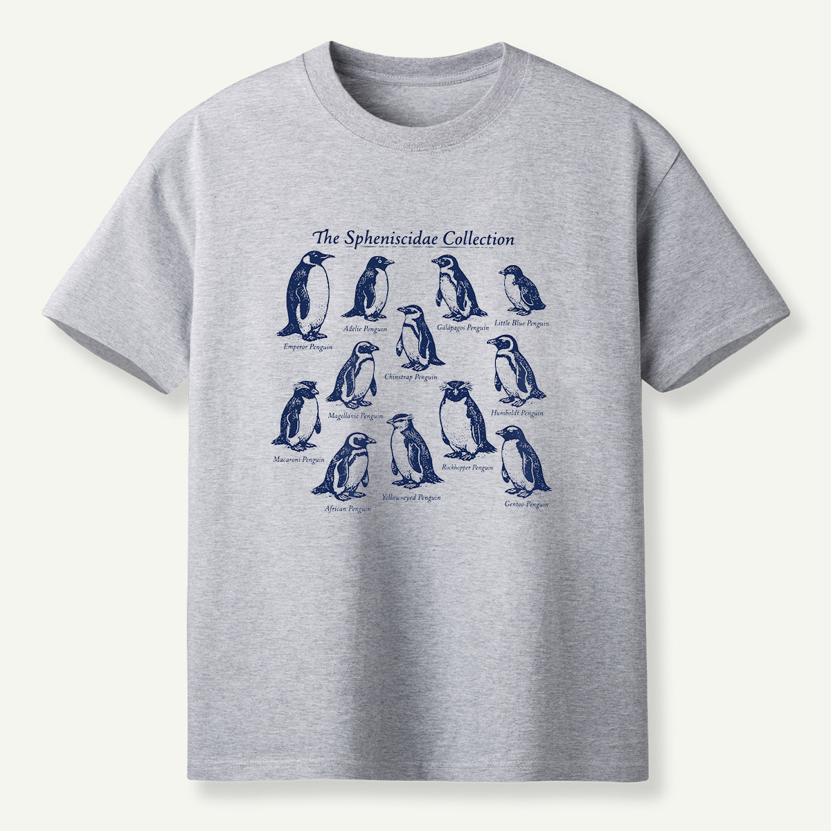 Spheniscidae Collection Penguin Species Guide T-Shirt