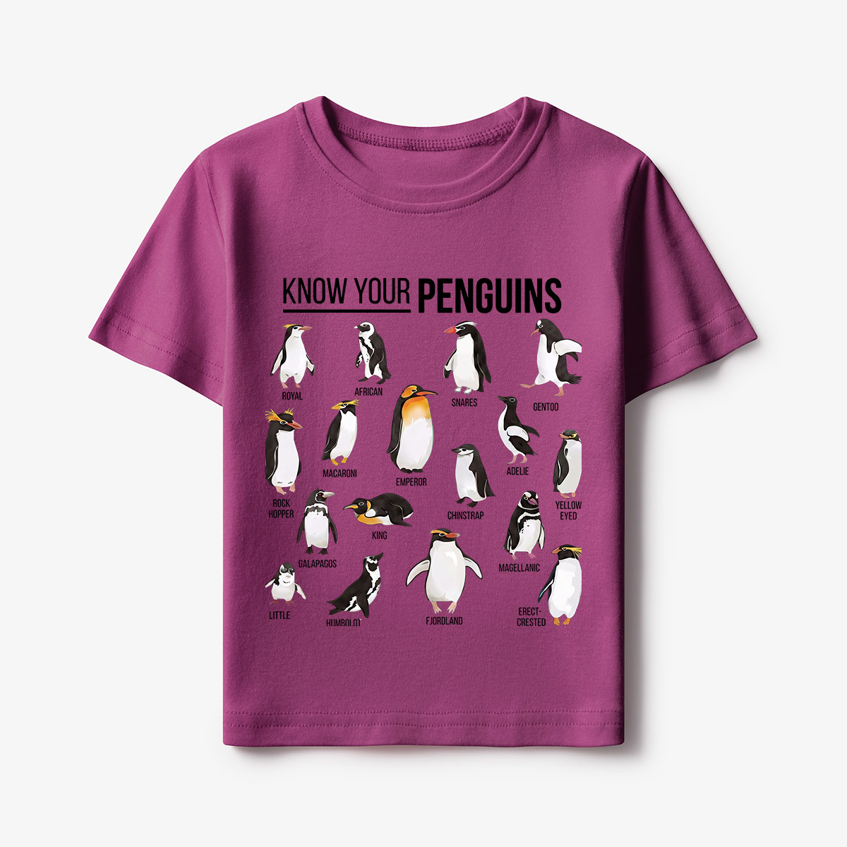 Know Your Penguins Kids T-Shirt