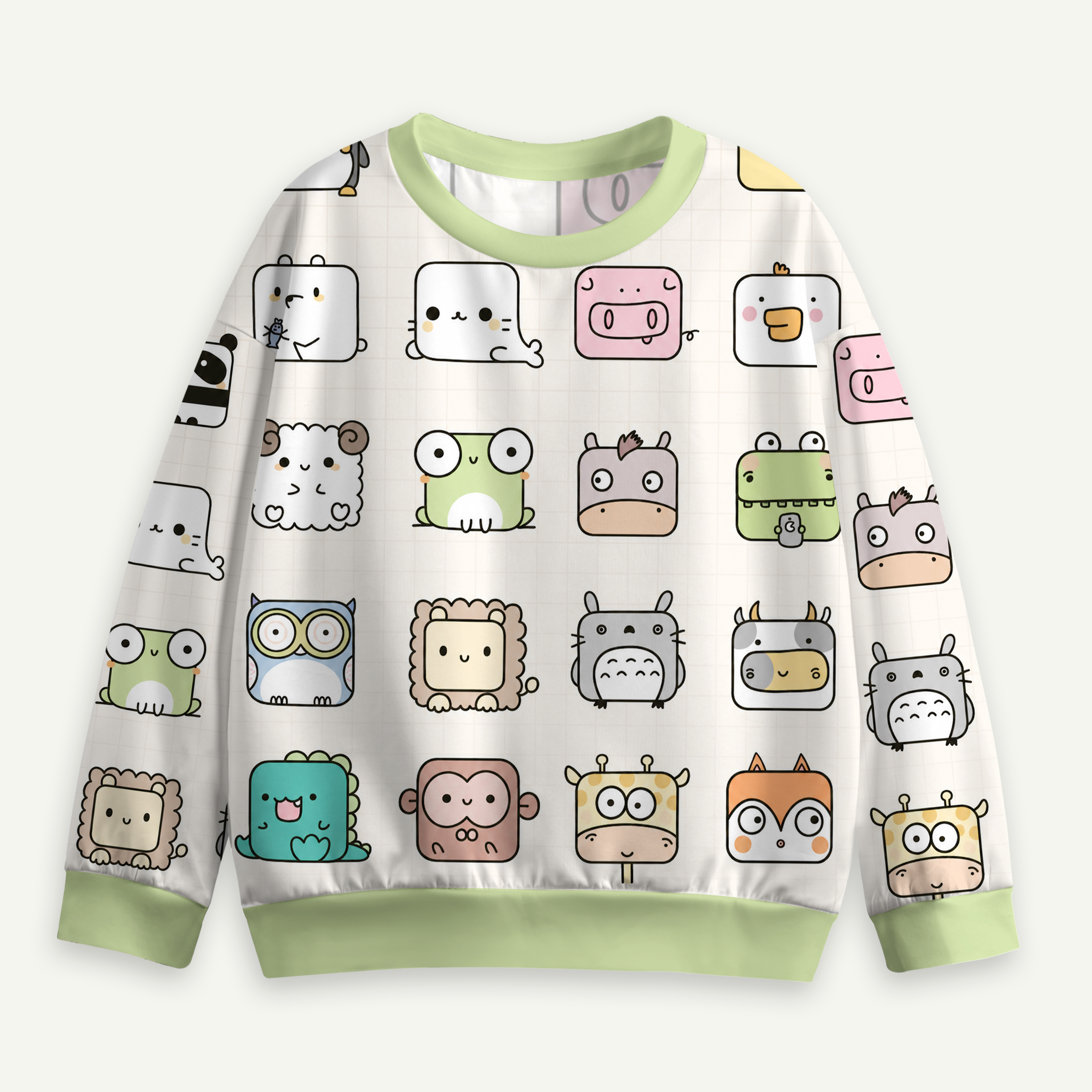 Kawaii Animal Cubes Collection Kids All-over Printed Sweatshirt