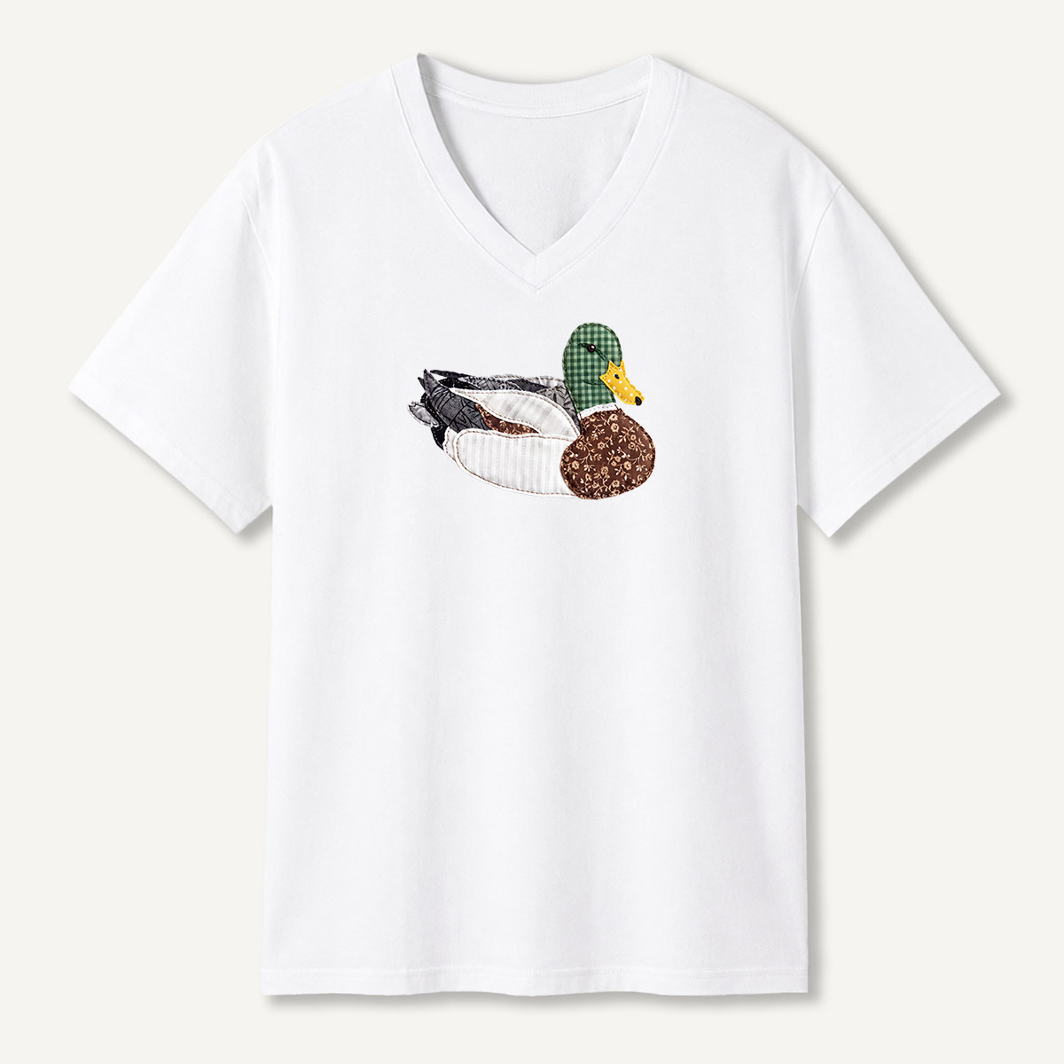 Mallard Duck Vintage Wildlife V-neck T-Shirt