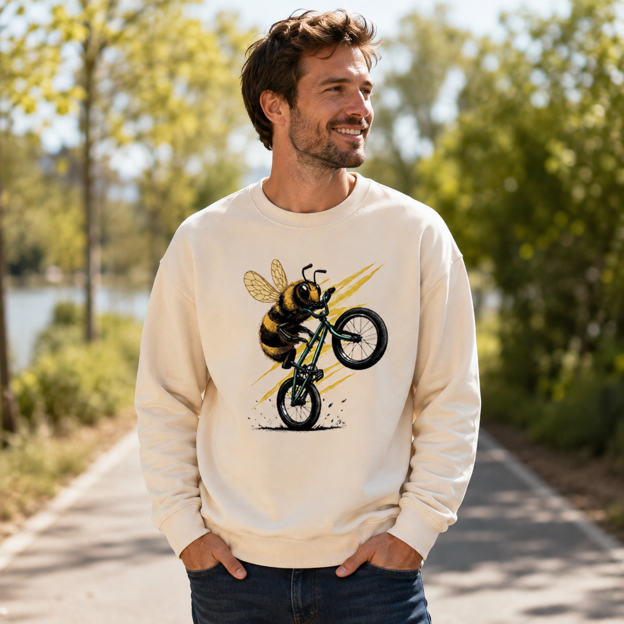 Bee-Hold My Bike Sweatshirts