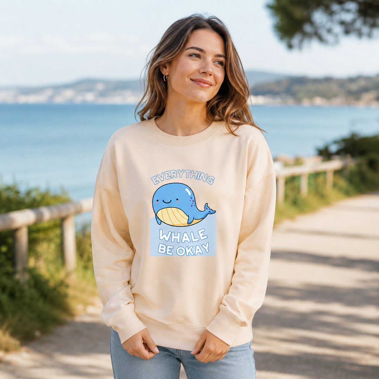 Everything Whale Be Okay Sweatshirts