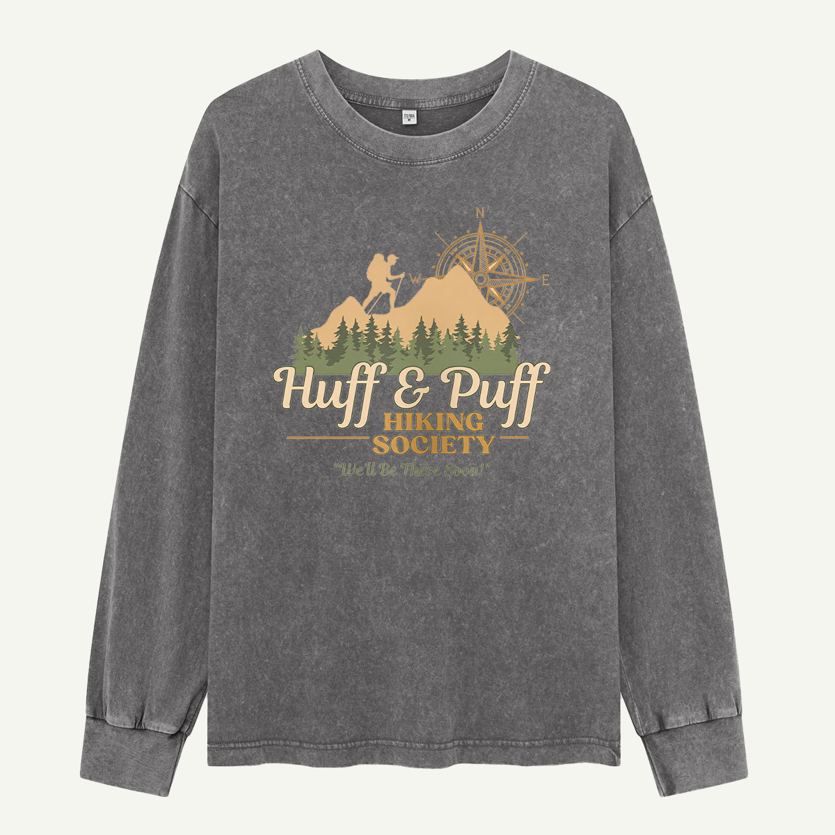 Huff and Puff Hiking Society Washed Long Sleeves