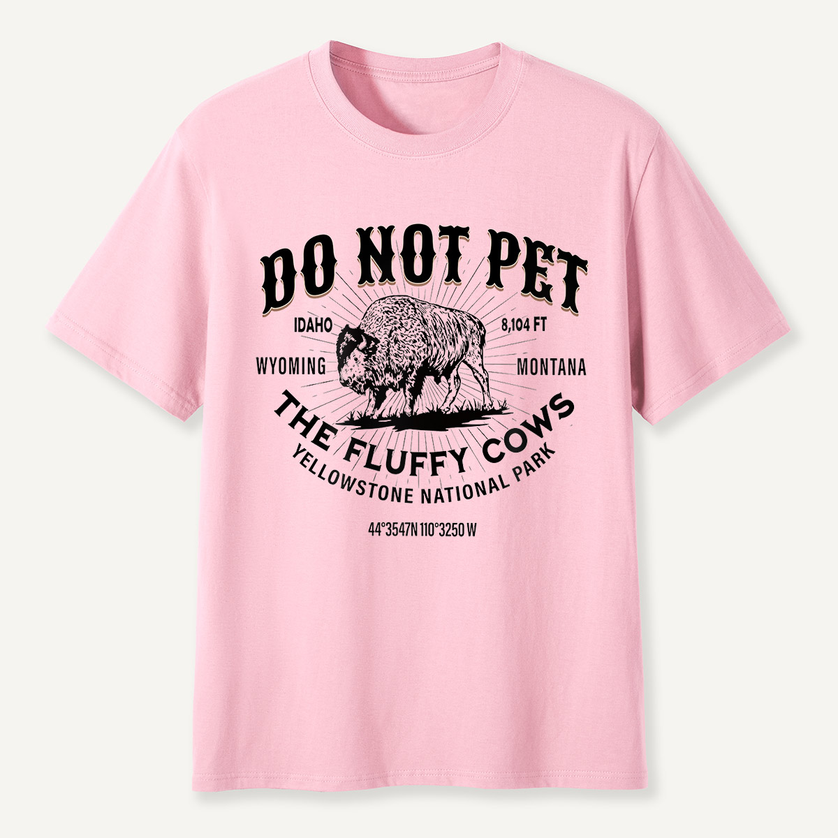 Do Not Pet the Fluffy Cows Yellowstone Coordinates T-Shirt