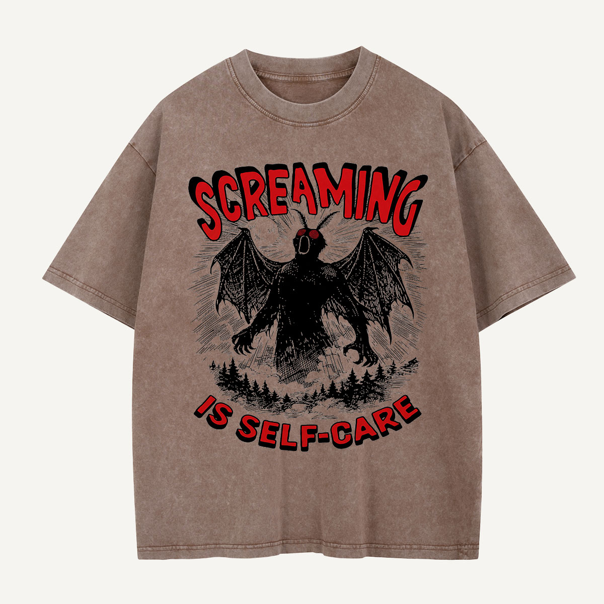 Screaming Is Self-Care Washed T-Shirt