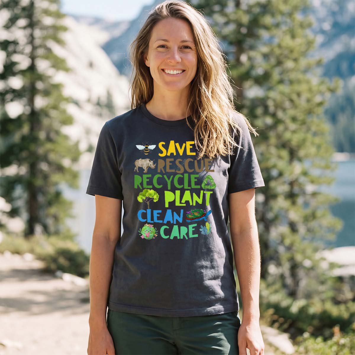 Save Rescue Recycle Plant Clean Care T-Shirt