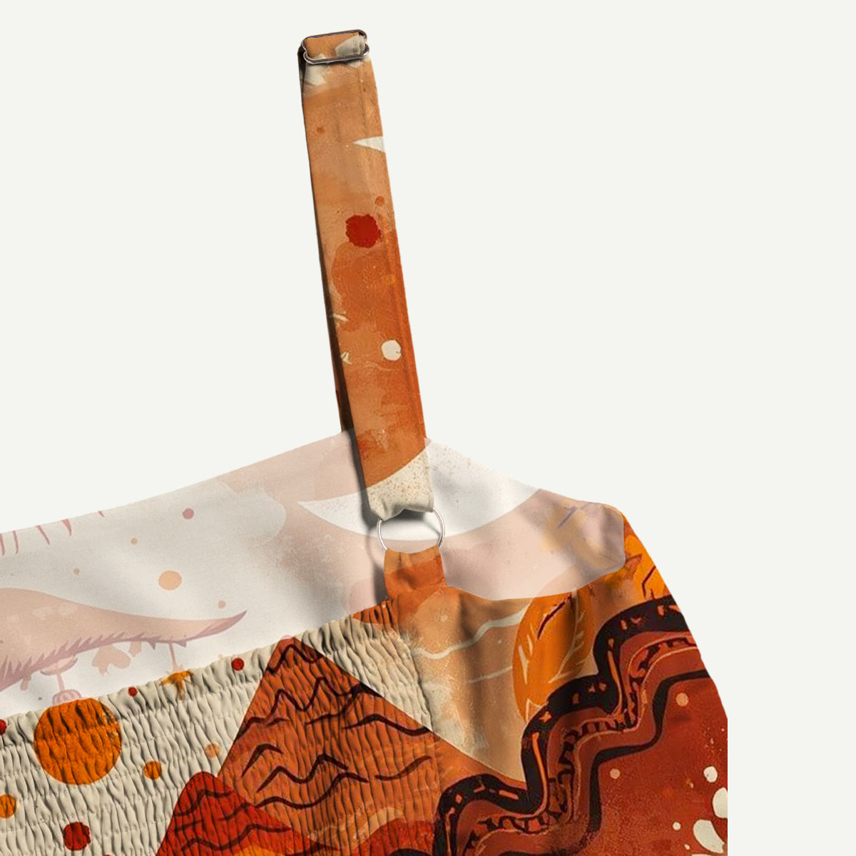 Sunlit Desert Horizon Straps Maxi Dress With Pockets