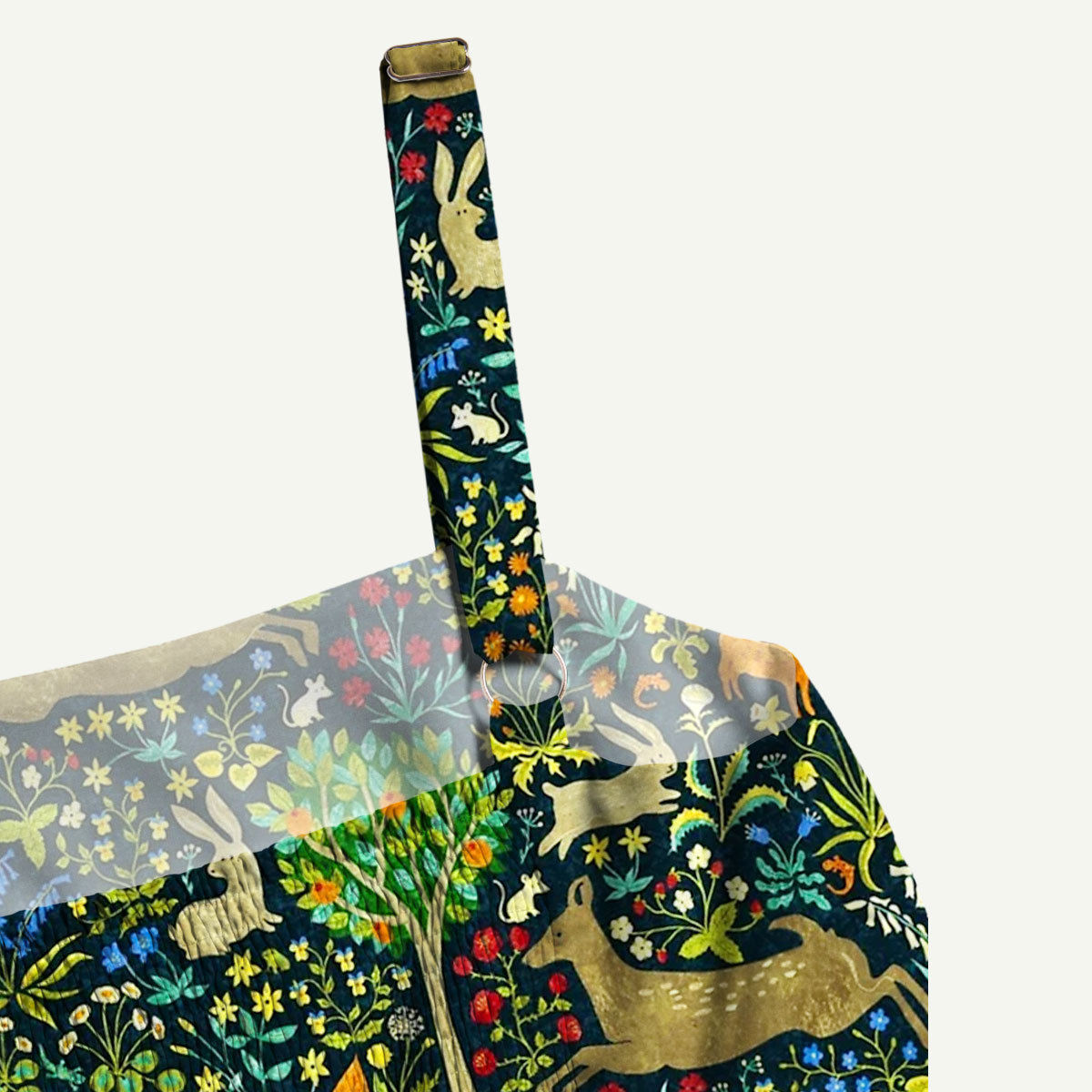 Enchanted Woodland Tapestry Straps Maxi Dress With Pockets