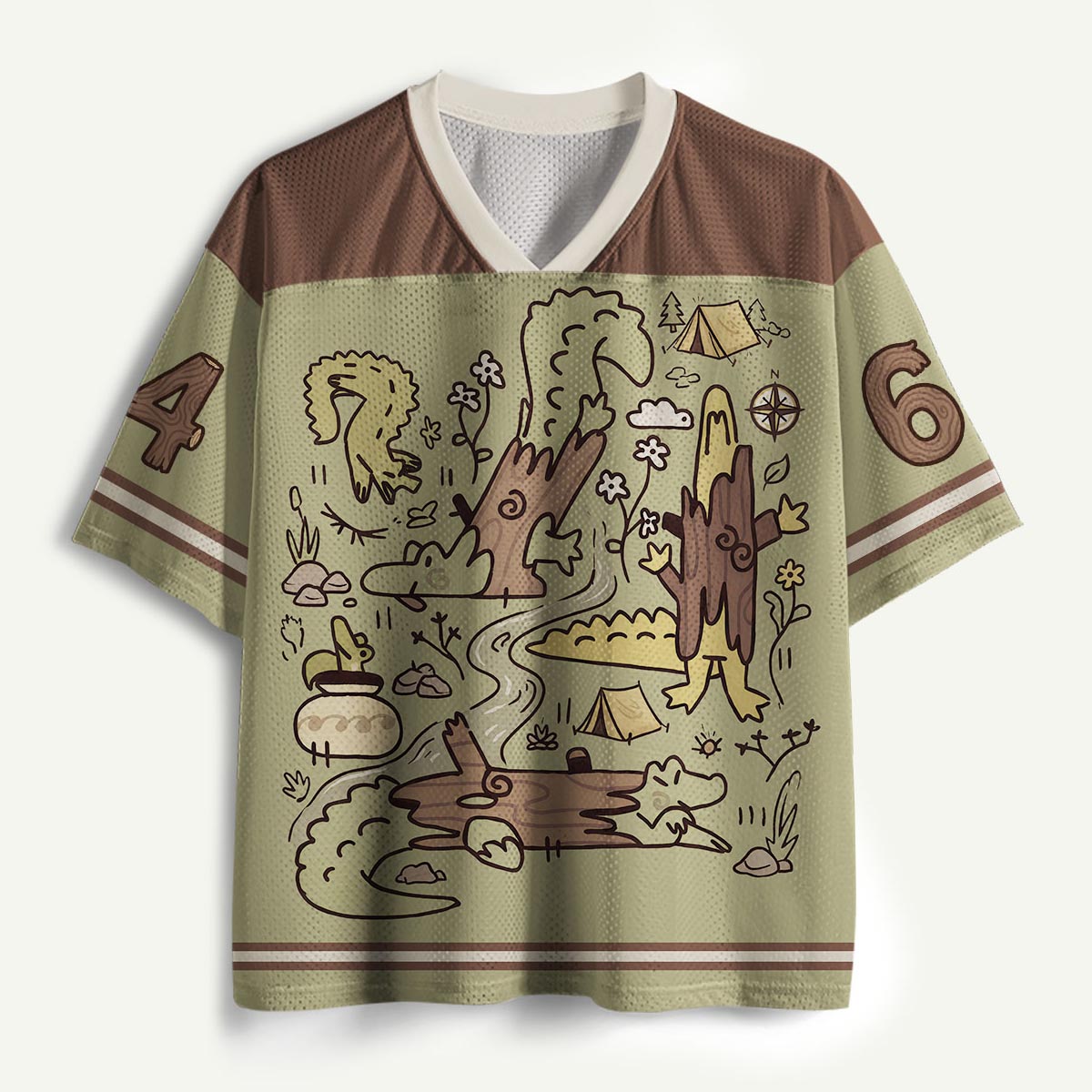 Camping Dinosaur Mesh Jersey