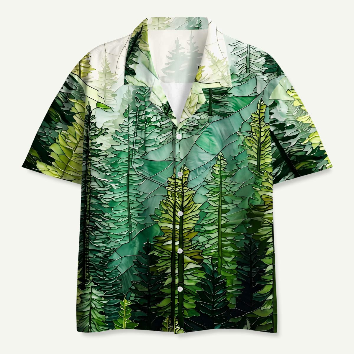 Pine Trees and Mountain Haze Hawaii Button Up Pocket Shirt