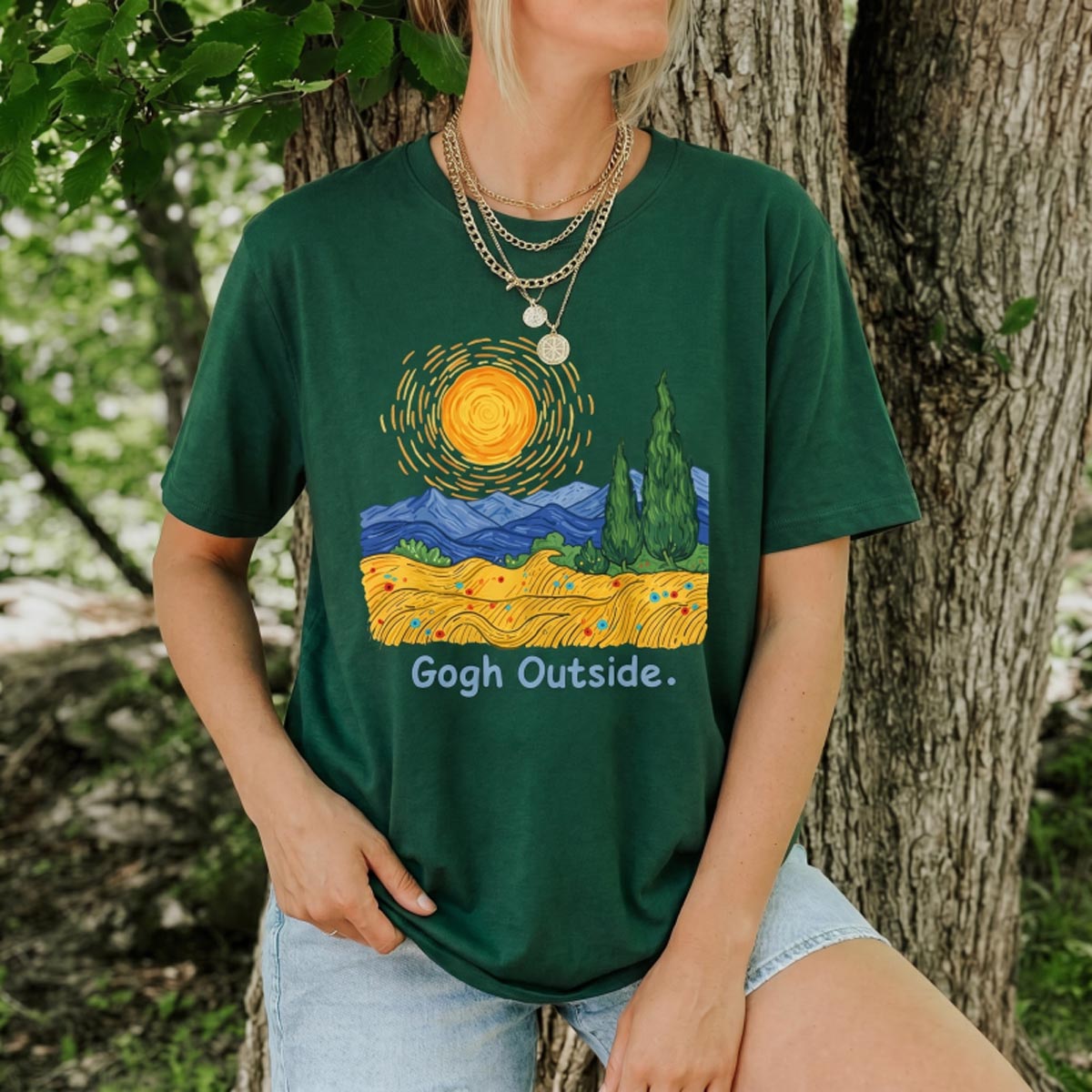 Sun Field Gogh Outside T-Shirt