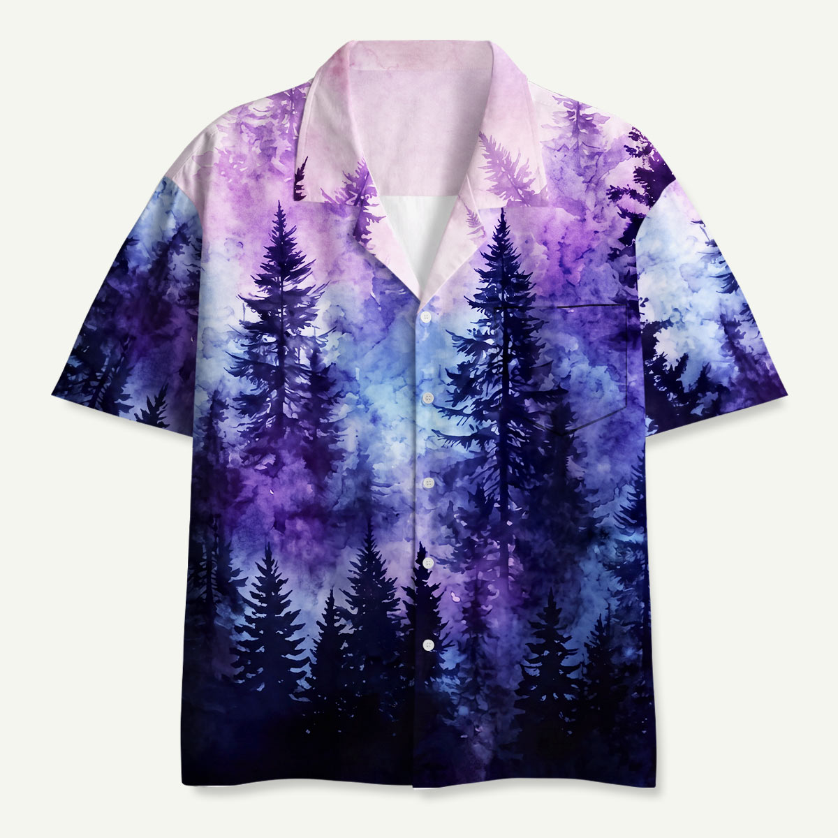 Luminous Forest Hawaii Button Up Pocket Shirt
